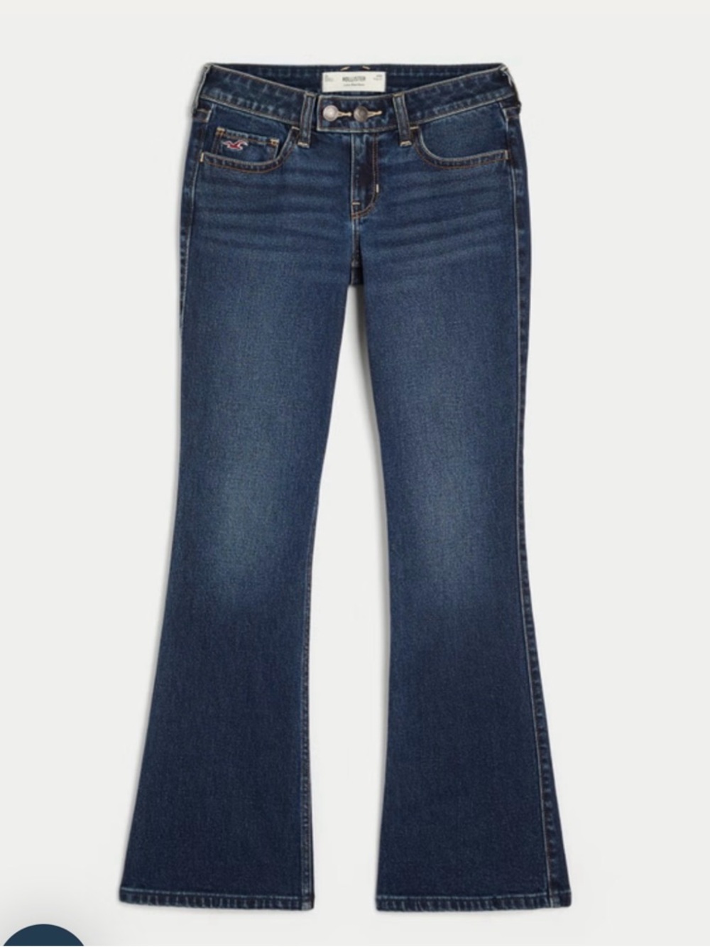 Y2K Women's Light wash low rise flare jeans and dark wash low rise bootcut